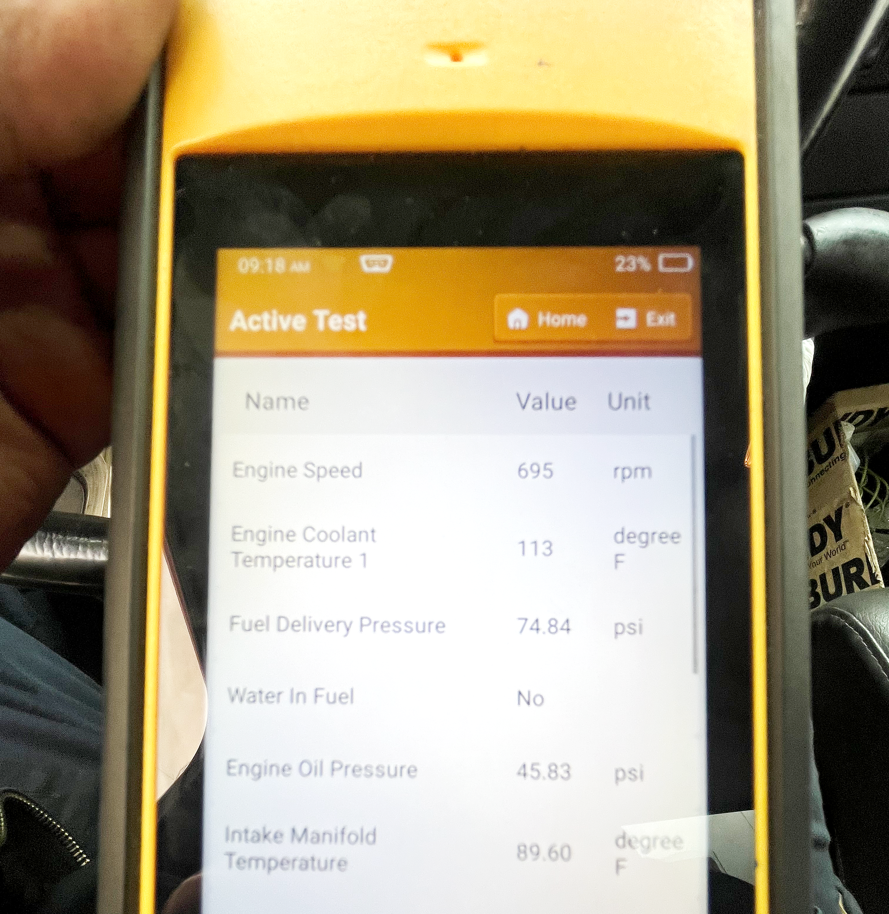Precision Diesel Electronic Data Log