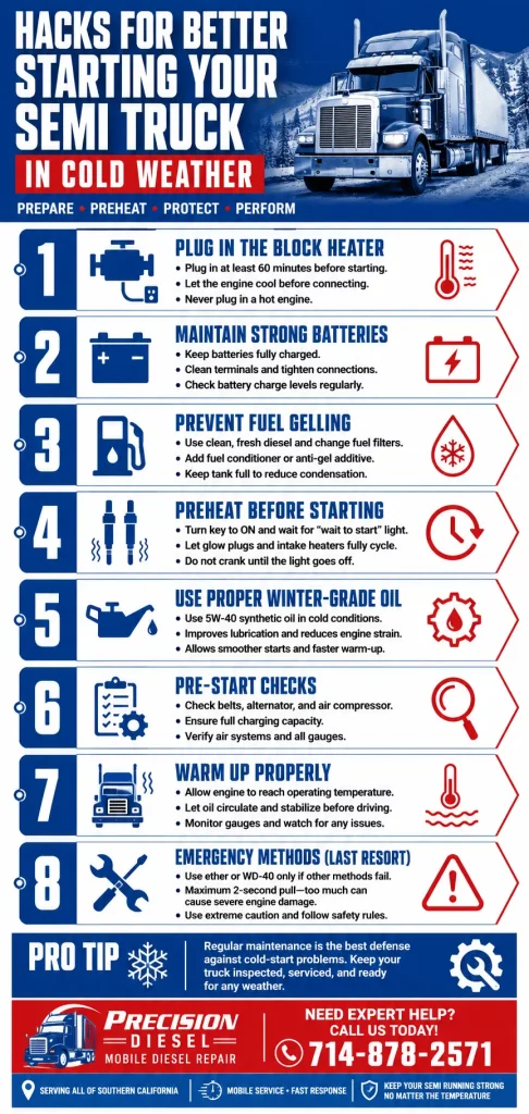 Hacks For Better Starting Your Semi Truck In Cold Weather 1 Hacks For Better Starting Your Semi Truck In Cold Weather