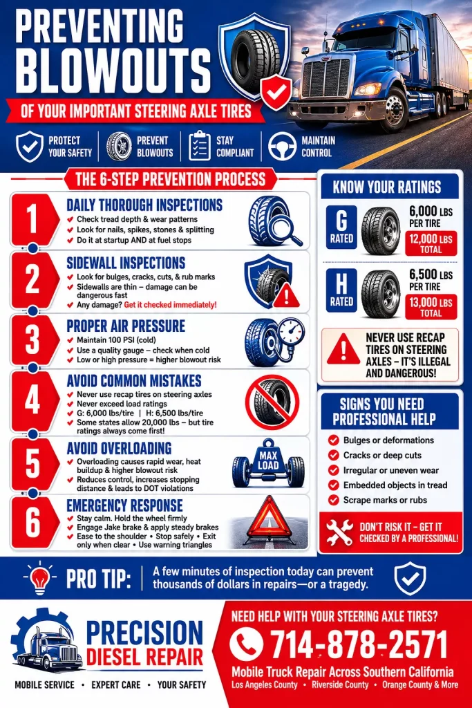 Preventing Blowouts Of Your Important Steering Axle Tires 1 Preventing Blowouts Of Your Important Steering Axle Tires