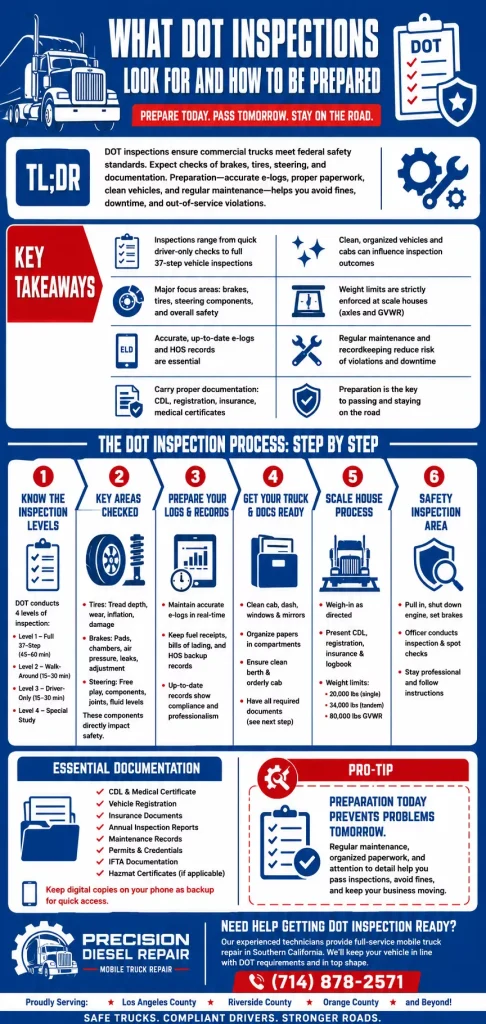 What DOT Inspections Look For And How To Be Prepared 1 What DOT Inspections Look For And How To Be Prepared