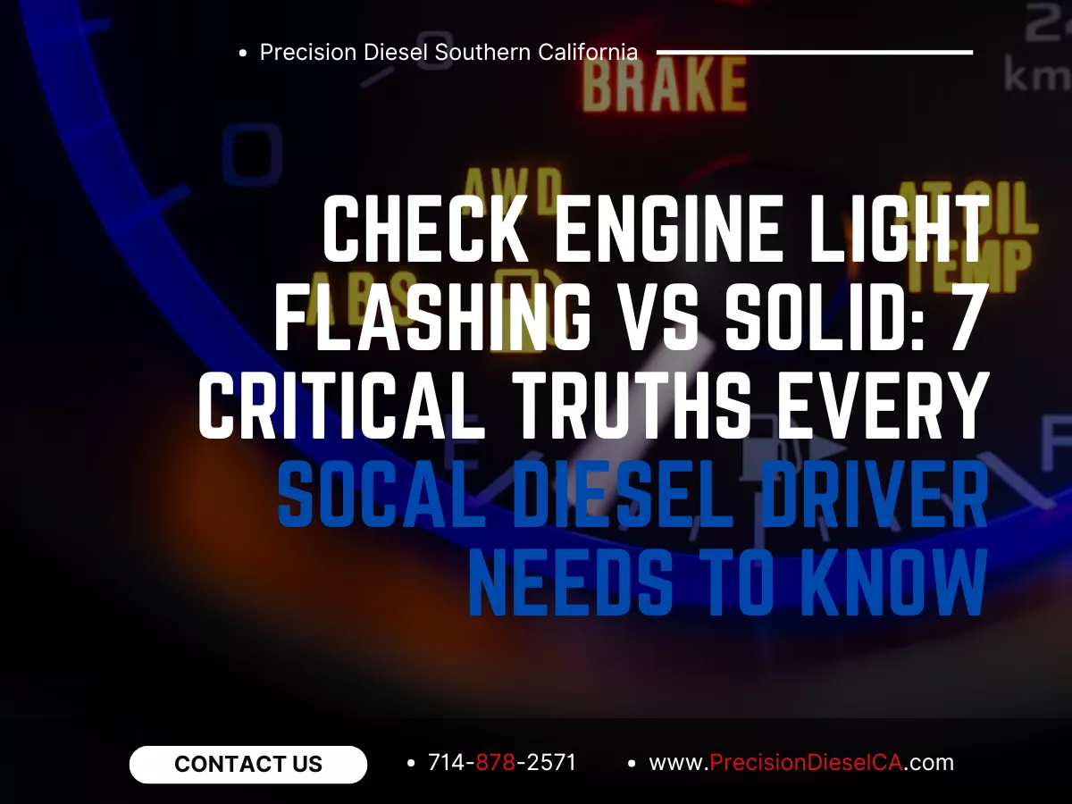 Check Engine Light Flashing vs Solid: 7 Critical Truths Every SoCal Diesel Driver Needs to Know