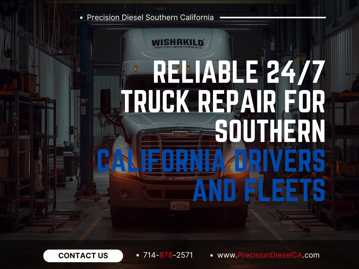 Reliable 24/7 truck repair for Southern California Drivers and Fleets
