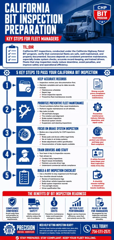 California BIT Inspection Preparation: Key Steps for Fleet Managers 1 California BIT Inspection Preparation Southern California