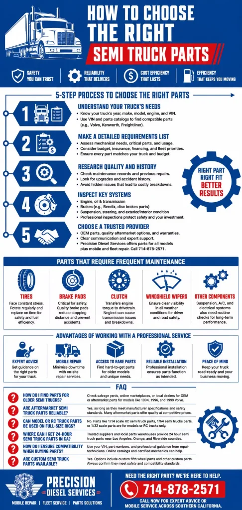 How to Choose the Right Semi Truck Parts 1 Choose the Right Semi Truck Parts Southern California