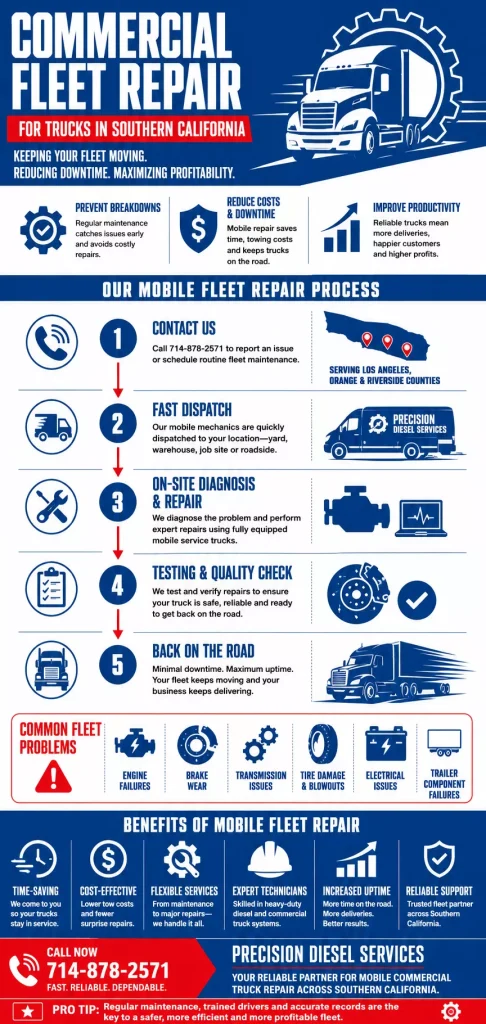 Commercial Fleet Repair for Trucks in Southern California 1 Commercial Fleet Repair for Trucks in California