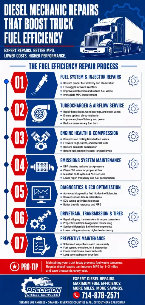 Diesel Mechanic Repairs That Boost Truck Fuel Efficiency 1 Diesel Mechanic Repairs That Boost Truck Fuel Efficiency
