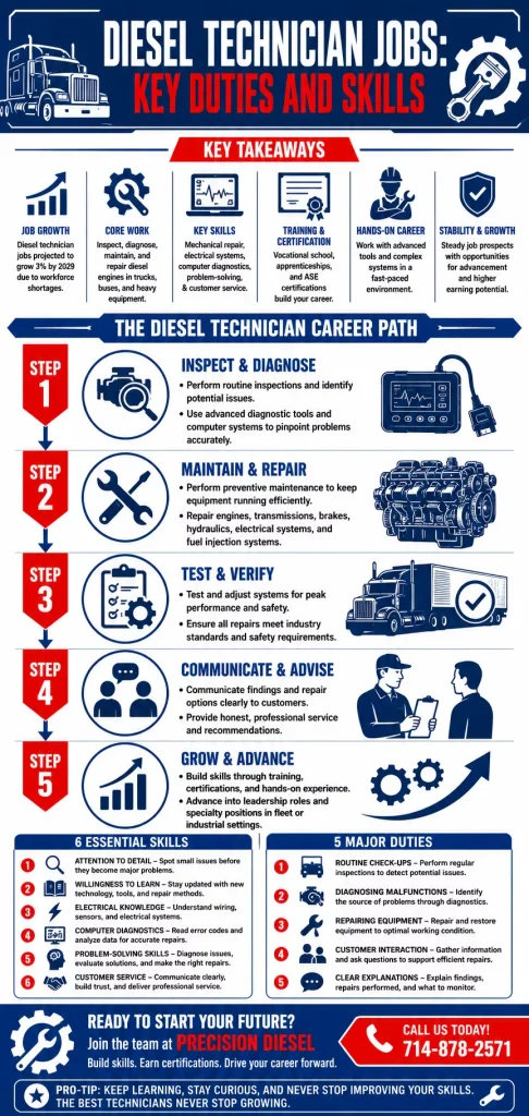 Diesel Technician Jobs: Key Duties and Skills 2 diesel technician jobs key duties and skills