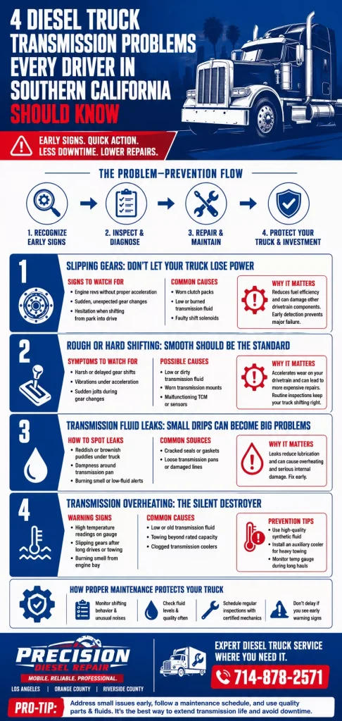 4 Diesel Truck Transmission Problems Every Diesel Truck Driver in Southern California Should Know 1 Diesel Truck Transmission Problems Every Diesel Truck Driver in Southern California Should Know