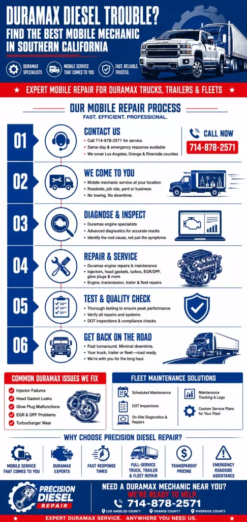 Duramax Diesel Trouble? Find the Best Mobile Mechanic in Southern California 1 Duramax Diesel Trouble Find the Best Mobile Mechanic in Southern California USA