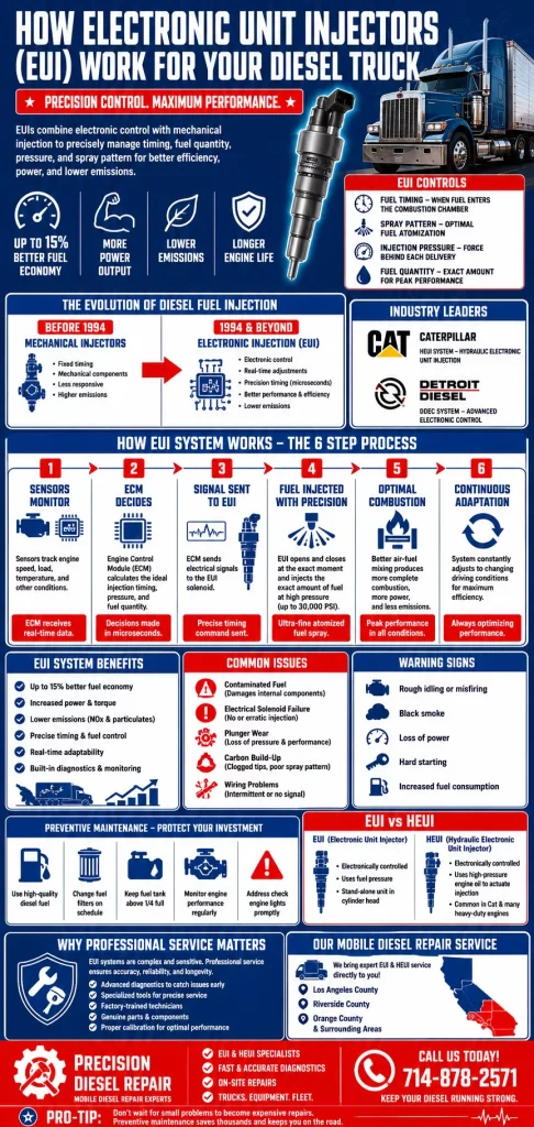 Explaining How Electronic Unit Injectors (EUI) Injectors Work For Your Diesel Truck 1 Explaining How Electronic Unit Injectors (EUI) Injectors Work For Your Diesel Truck California