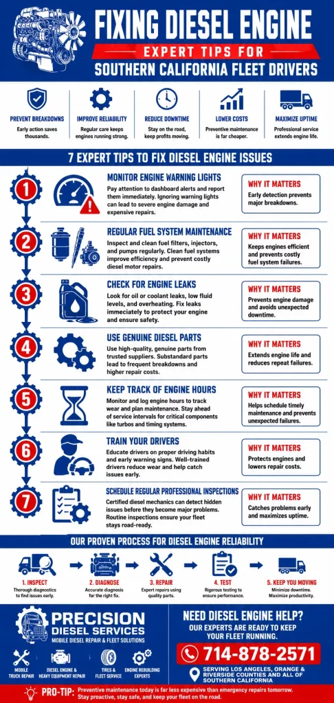 Fixing Diesel Engine: Expert Tips for Southern California Fleet Drivers 1 Fixing Diesel Engine Southern California