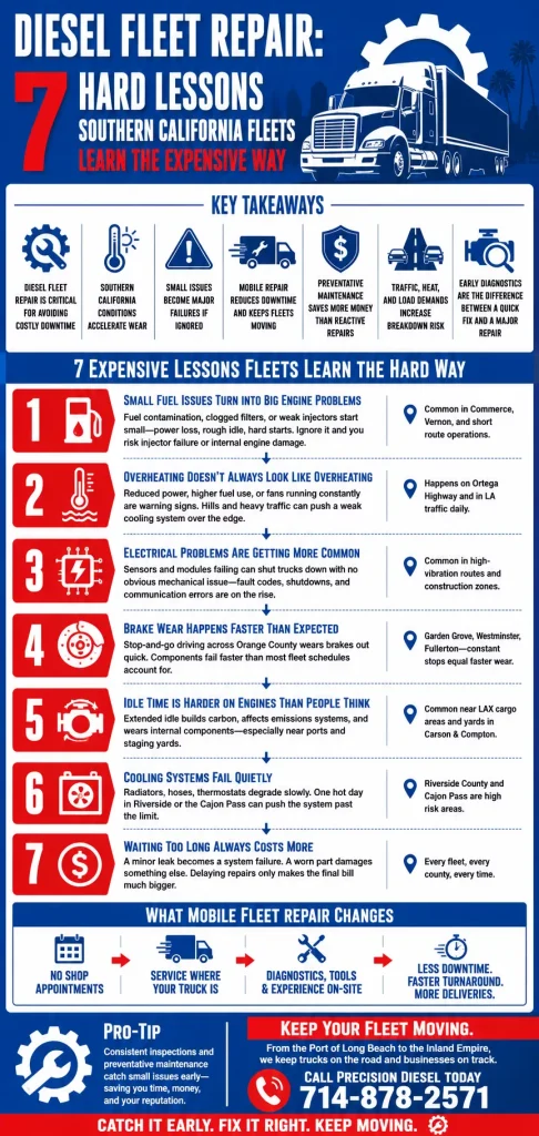 Diesel Fleet Repair: 7 Hard Lessons Southern California Fleets Learn the Expensive Way 1 Hard Lessons Southern California Fleets Learn the Expensive Way