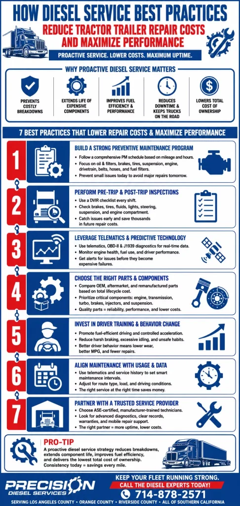 How Diesel Service Best Practices Reduce Tractor Trailer Repair Costs and Maximize Performance 1 How Diesel Service Best Practices Reduce Tractor Trailer Repair Costs and Maximize Performance