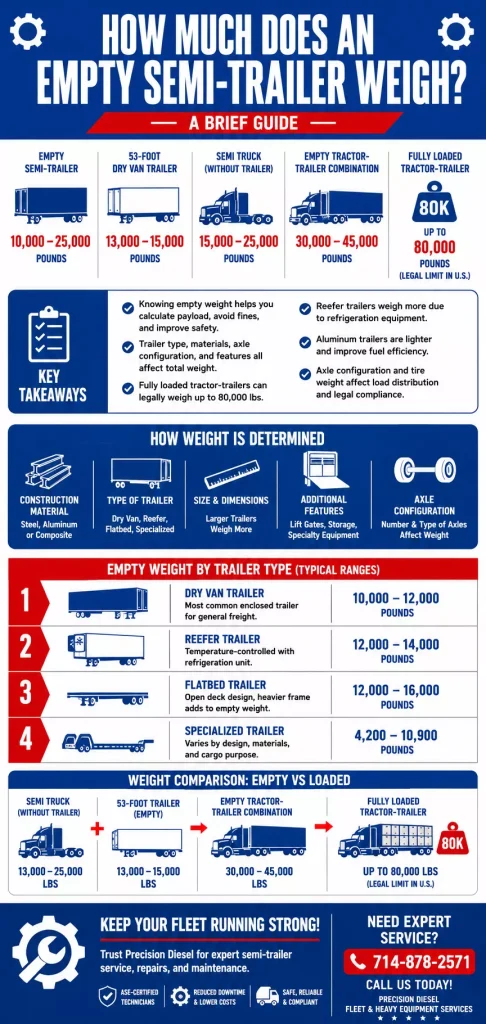 How Much Does an Empty Semi-Trailer Weigh? A Brief Guide 1 how much does an empty semi trailer weigh a brief guide
