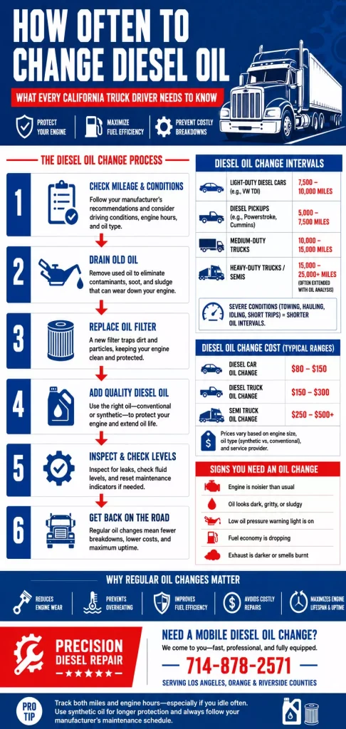 How Often to Change Diesel Oil: What Every California Truck Driver Needs to Know 1 How Often to Change Diesel Oil