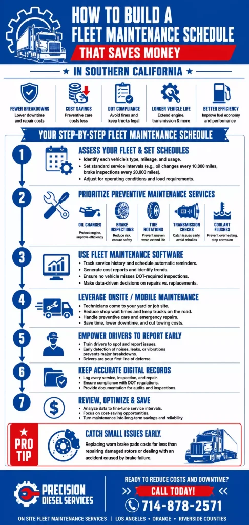How to Build a Fleet Maintenance Schedule That Saves Money in Southern California 1 How to Build a Fleet Maintenance Schedule That Saves Money in Southern California
