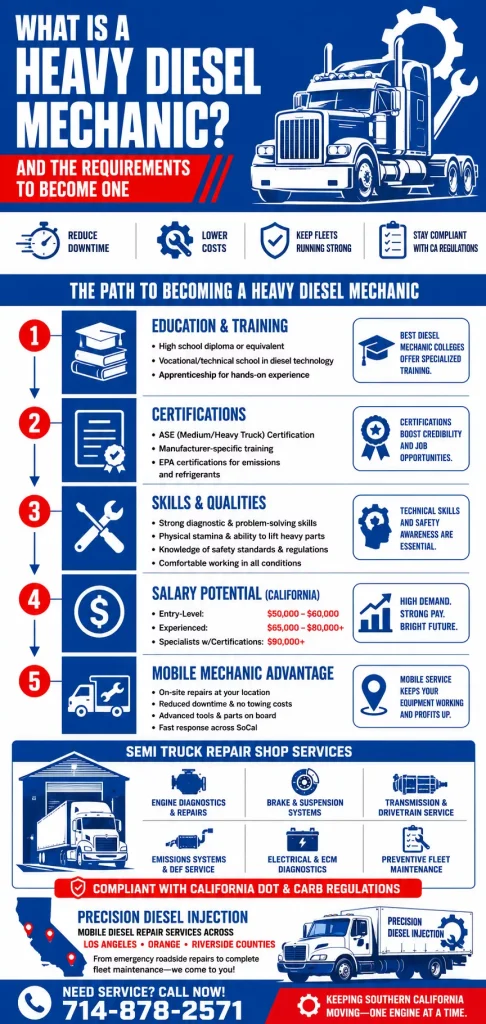 What is a Heavy Diesel Mechanic and What are the Requirements to Become One? 1 is a Heavy Diesel Mechanic and What are the Requirements to Become One