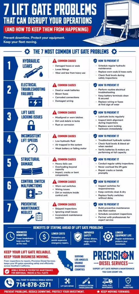 7 Lift Gate Problems That Can Disrupt Your Operations (And How to Keep Them From Happening) 1 Lift Gate Problems That Can Disrupt Your Operations