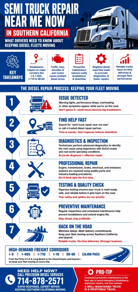 Semi Truck Repair Near Me Now in Southern California: What Drivers Need to Know About Keeping Diesel Fleets Moving 1 Semi Truck Repair Near Me Now in Southern California: What Drivers Need to Know About Keeping Diesel Fleets Moving