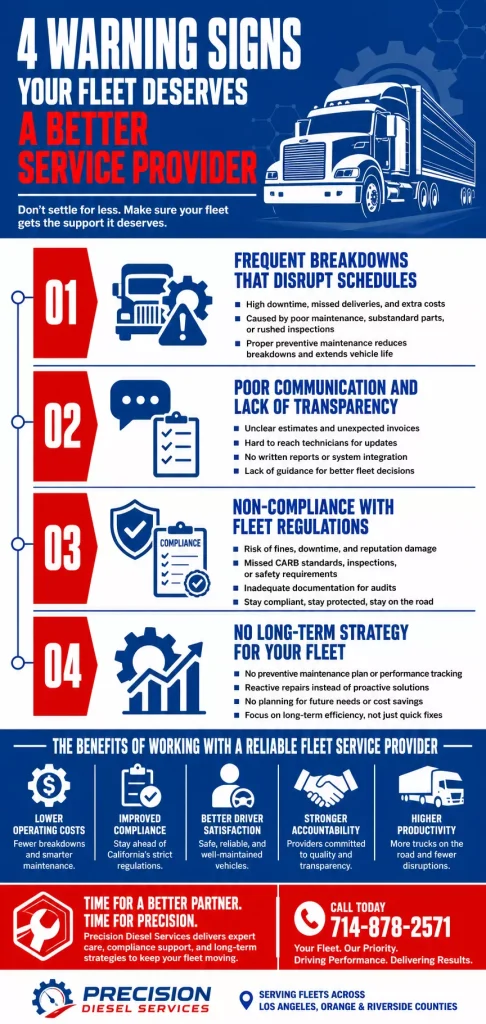 4 Warning Signs Your Fleet Deserves a Better Service Provider 1 4 Warning Signs Your Fleet Deserves a Better Service Provider