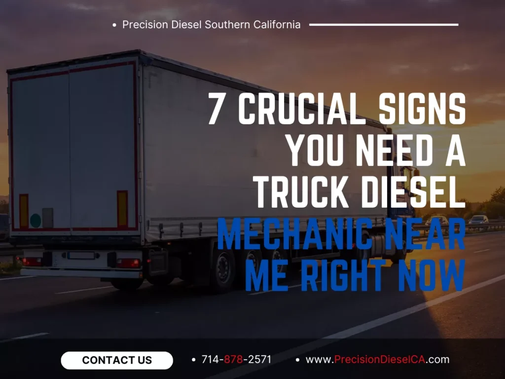 7 Crucial Signs You Need a truck diesel mechanic near me Right Now