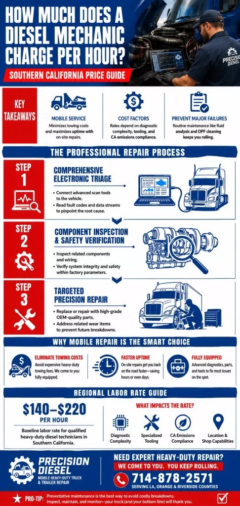 How Much Does a Diesel Mechanic Charge Per Hour? 1 How Much Does a Diesel Mechanic Charge Per Hour usa?