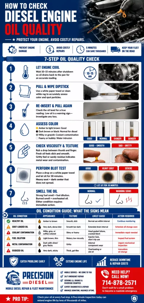 Checking Diesel Engine Oil Quality: What Every Truck Owner Needs to Know 1 Checking Diesel Engine Oil Quality