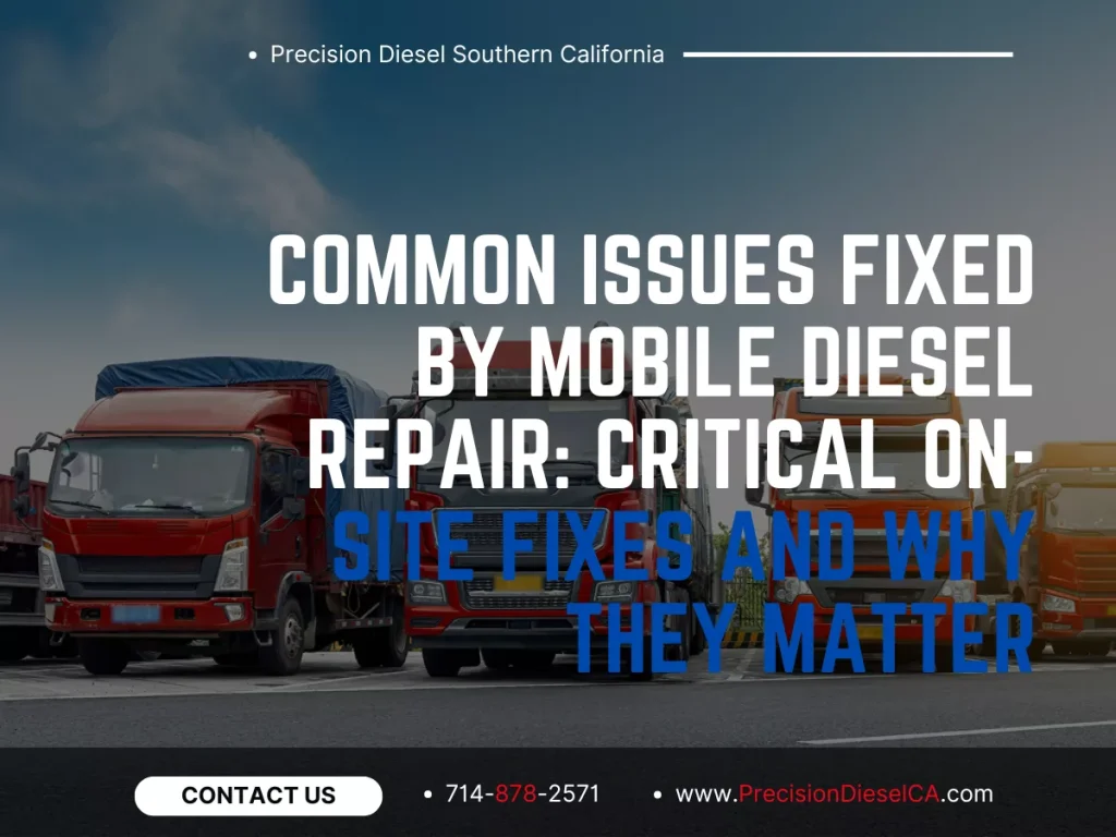 Common Issues Fixed by Mobile Diesel Repair: Critical On-Site Fixes and Why They Matter