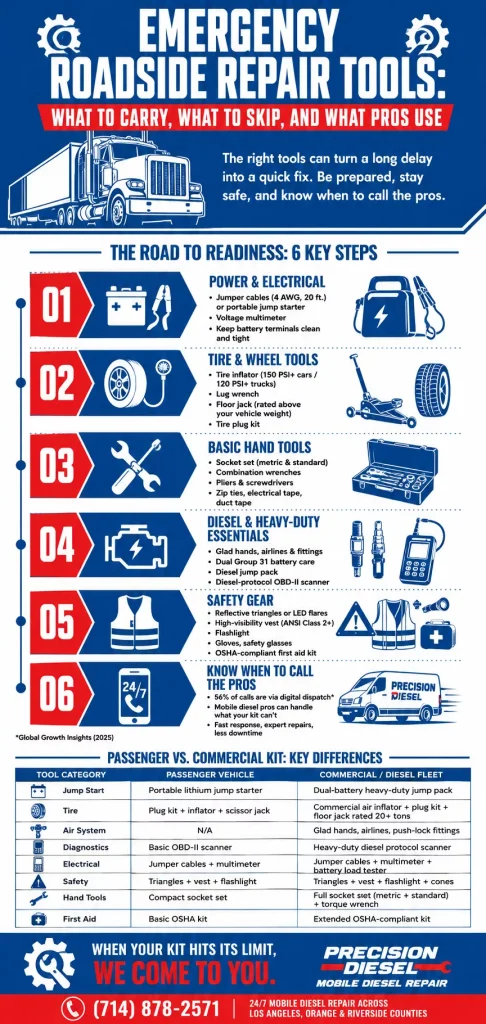 Emergency Roadside Repair Tools: What to Carry, What to Skip, and What Pros Use 1 Emergency Roadside Repair Tools