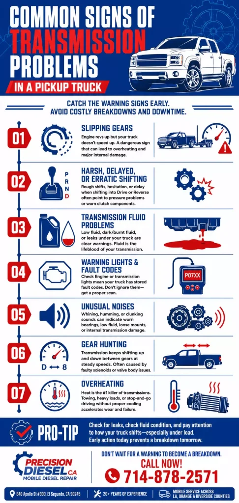 Common Signs of Transmission Problems in a Pickup Truck 1 Signs of Transmission Problems in a Pickup Truck
